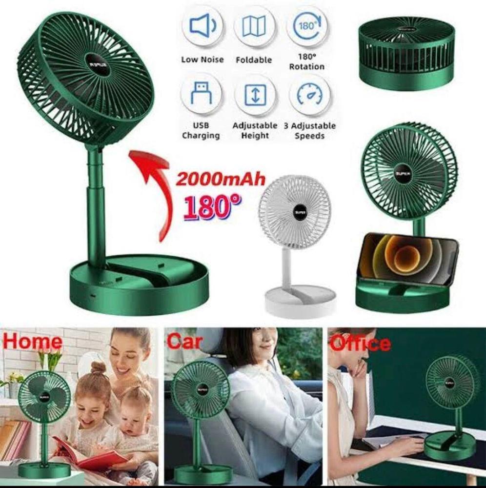 Portable chargeable electric fan