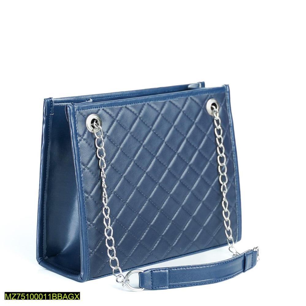 Sydney synthetic leather Casual Shoulder Bag- BLUE