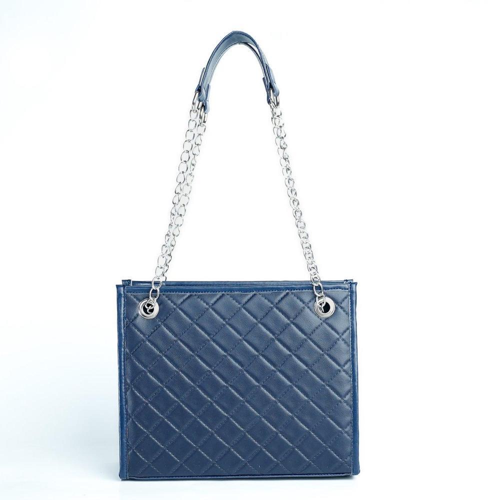 Sydney synthetic leather Casual Shoulder Bag- BLUE